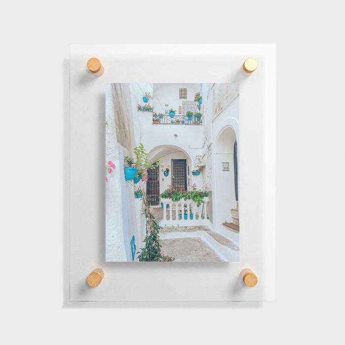 Italian Beach Town Street Floating Acrylic Print