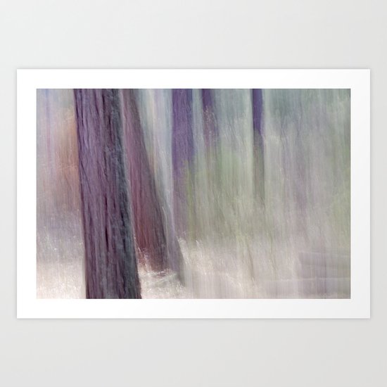 light escaping from deep forest Art Print