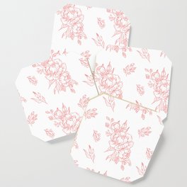 Peony Pattern Love Coaster