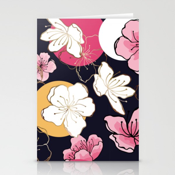 Beautiful, Delicate Japanese Sakura Print Stationery Cards
