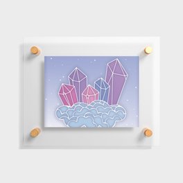 Gemstone castle in the sky Floating Acrylic Print