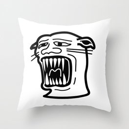 Ugly Lion Throw Pillow
