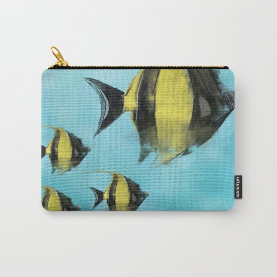 Fish Watercolor Carry-All Pouch