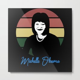 Michelle Obama Excellence Black Women Metal Print