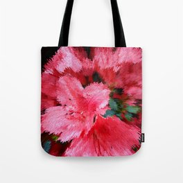 Red Azaleas blossom pixel art Tote Bag