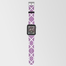 Purple and White Minimal Geometric Shape Pattern Pairs DE 2022 Popular Color Royal Pretender DE5999 Apple Watch Band