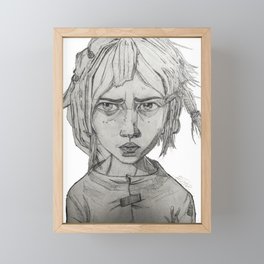 Powder Jinx Arcane Hand Drawn Pencil   Framed Mini Art Print
