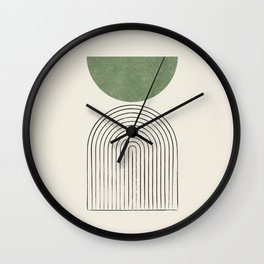 Arch balance green Wall Clock