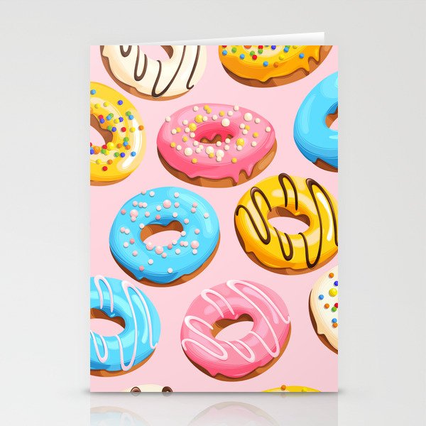 Doughnut Pink Modern Decor Stationery Cards