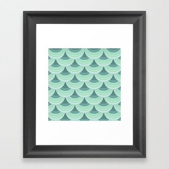 Ocean Fan Tail. Framed Art Print