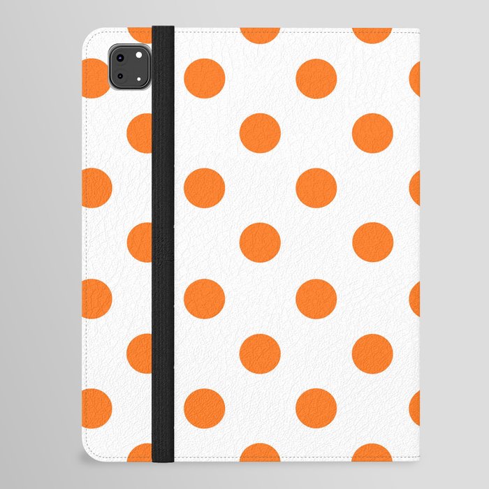 Polka Dot Texture (Orange & White) iPad Folio Case