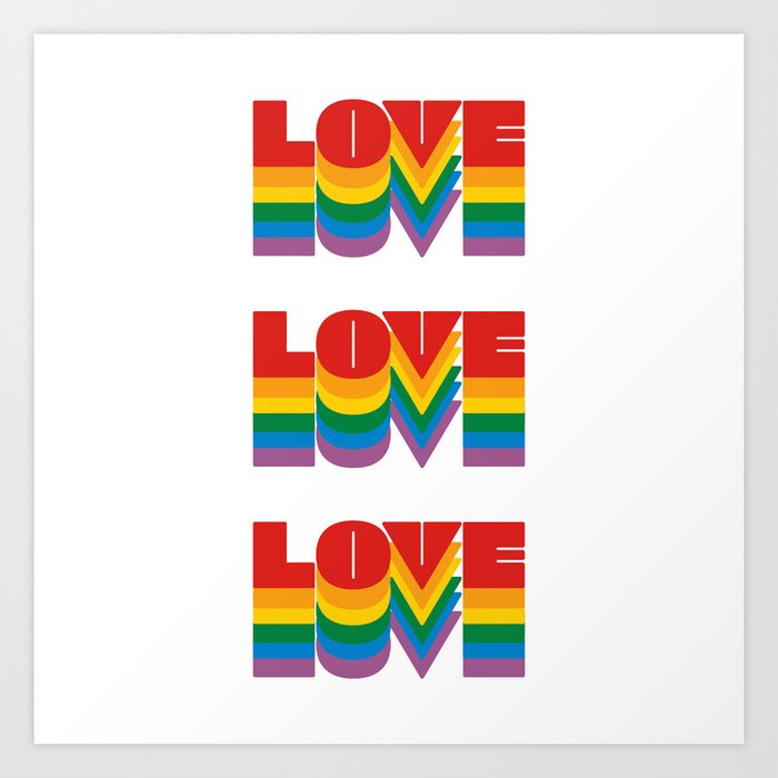 LOVE LOVE LOVE Art Print