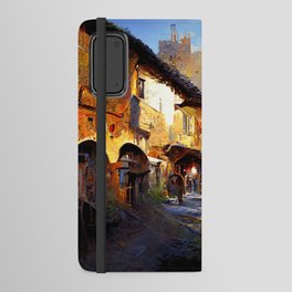 Walking through a medieval Italian village Android Wallet Case