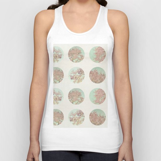 Pink Tree Polka Dots Unisex Tank Top