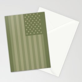 Camo Stars and Stripes – USA Flag in Military Camouflage Colors [FalseFlag 1] Stationery Cards