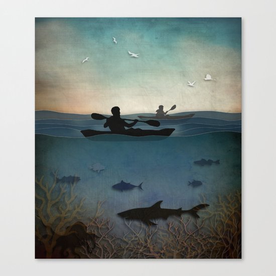 Sea Kayaking Canvas Print
