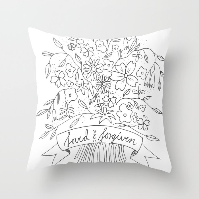 Loved & Forgiven Throw Pillow