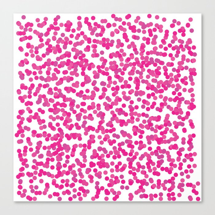 Color Rain Pink Canvas Print