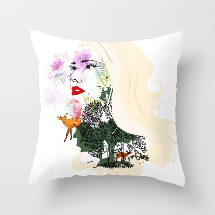 "Earth" from World Elements Series Throw Pillow