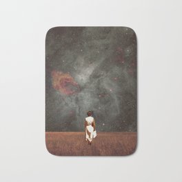 Follow Me Bath Mat | Digital, Forher, Curated, Landscape, Loneliness, Woman, Hers, Surreal, White, Frankmoth 