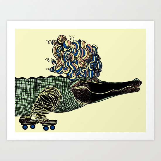 Croc Art Print