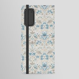William Morris Strawberry Thief Blue Slate Vellum Android Wallet Case
