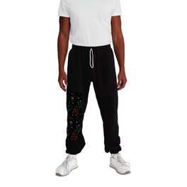 Embroidered Leaves & Flowers Sweatpants