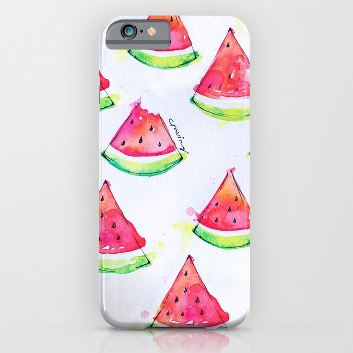 Watermelon Watercolor Print  iPhone Case
