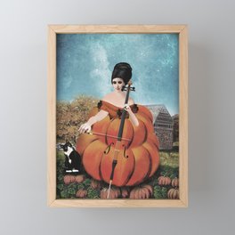 A strange pumpkin Framed Mini Art Print