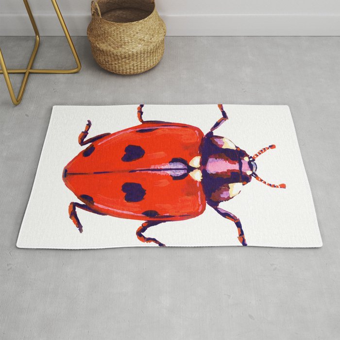 Painted Ladybug Rug