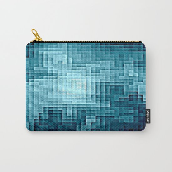Nebula Pixels Steel Teal Blue Carry-All Pouch