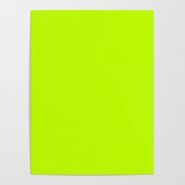 Bitter lime neon green yellow Poster