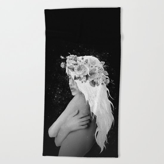 The Girl With The White Hair Beach Towel