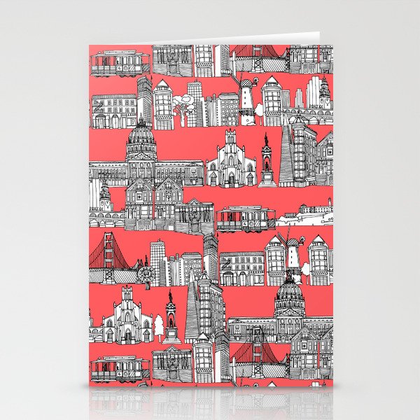 San Francisco coral Stationery Cards