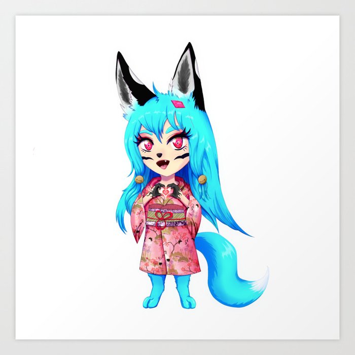 chibi anime fox girl