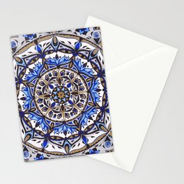 Blue and Gold Stationery Card