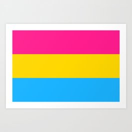 Pansexual flag colors  Art Print