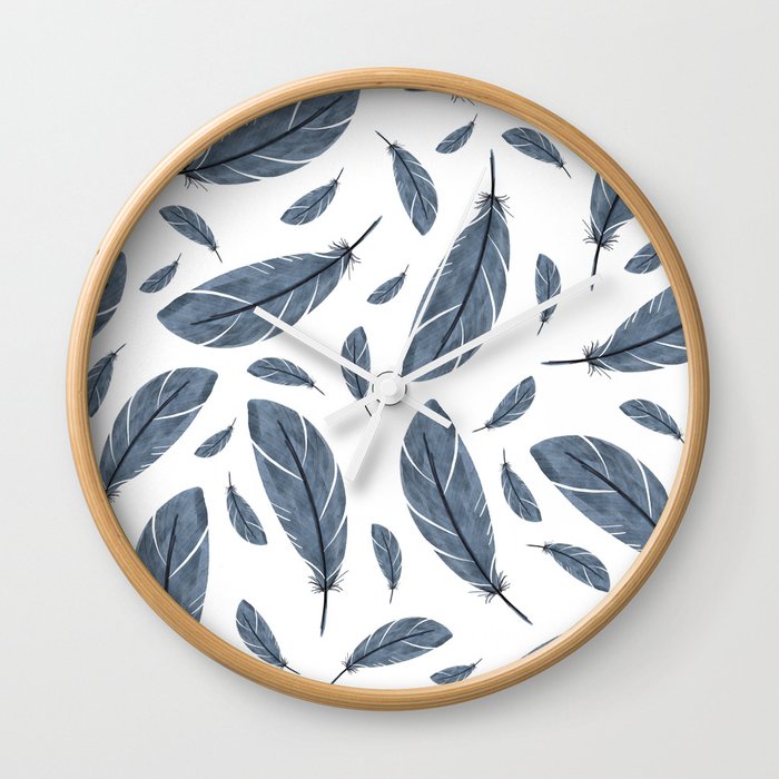 Feathers Wall Clock