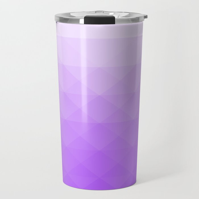 Gradient of purple geometric shapes. Travel Mug