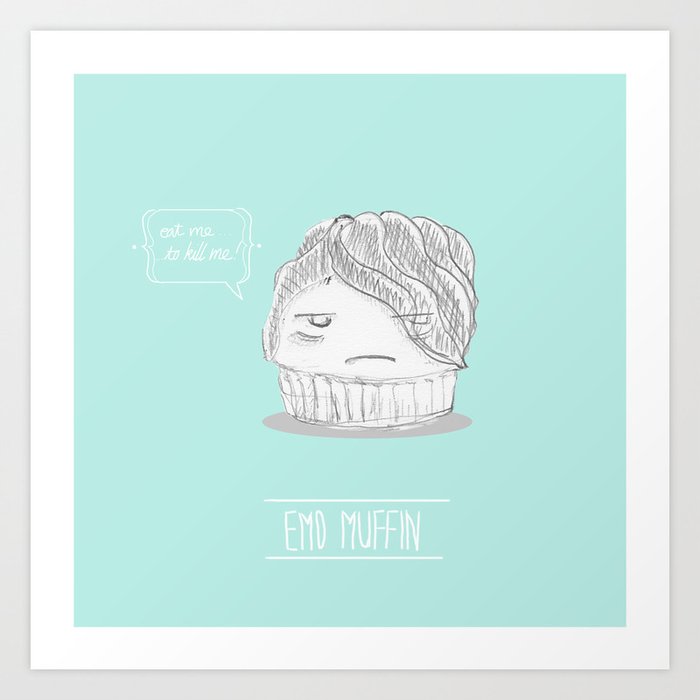 emo muffin Art Print