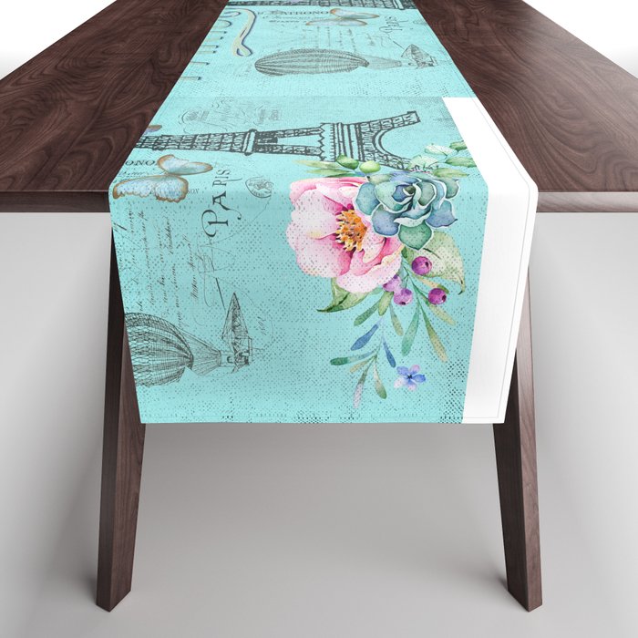 Paris - my blue love Table Runner