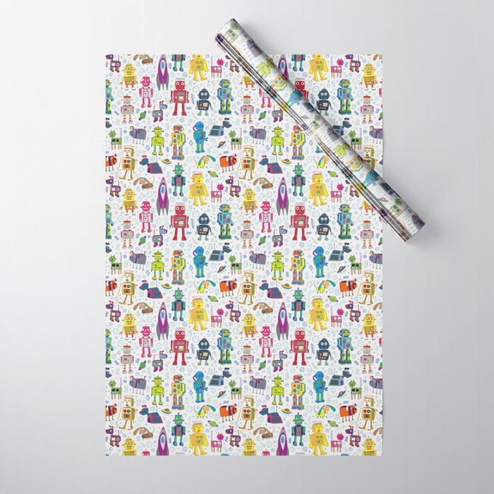 Robots in Space Wrapping Paper