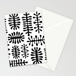 White and black seaweed inspired by Matisse Stationery Card
