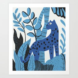 Savage and blue Art Print