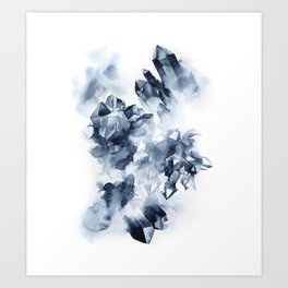 Smokey Crystals Art Print