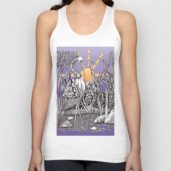 Zentangle Daylight in the Swamp Unisex Tank Top