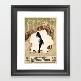 Vintage French poster - Weiluc - Le Frou-Frou Framed Art Print