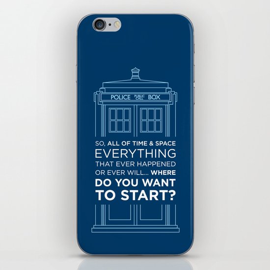 Doctor Who - TARDIS Where Do You Want to Start iPhone & iPod Skin