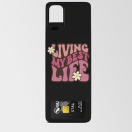 Living my best life daisy flower design Android Card Case