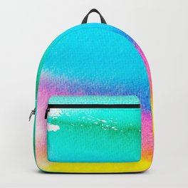 Rainbow, Watercolor Painting Abstract Colorful Fun, Urban Eclectic Contemporary Party Bohemian Backpack | Boho, Urban, Modern, Fun, Painting, Chic, Digital, Contemparary, Color, Curated 